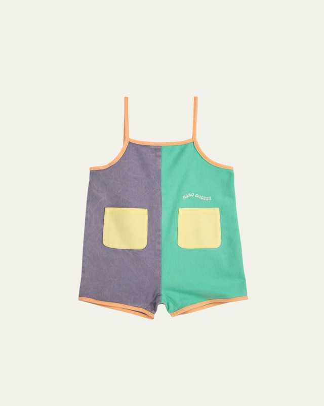 Boy's Color Block Woven Playsuit, Size Newborn-24